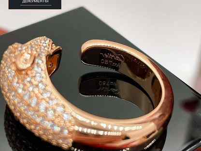 Кольцо Cartier Panthere de Cartier розовое золото 585 проба 72 шт. бриллиант 0.7648 карат